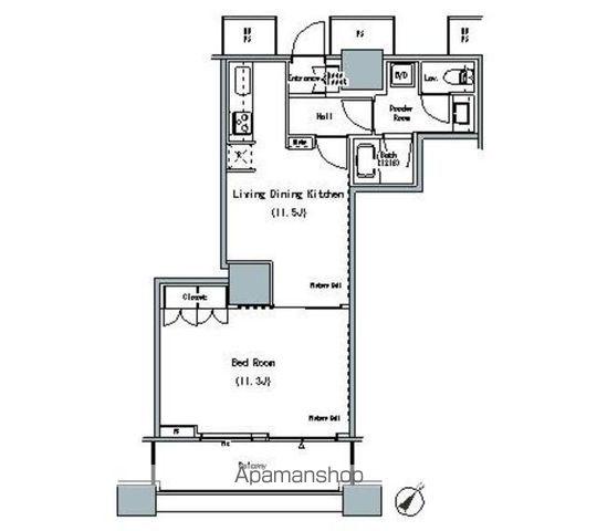 THE TOKYO TOWERS MIDTOWER(1LDK/22階)の間取り写真