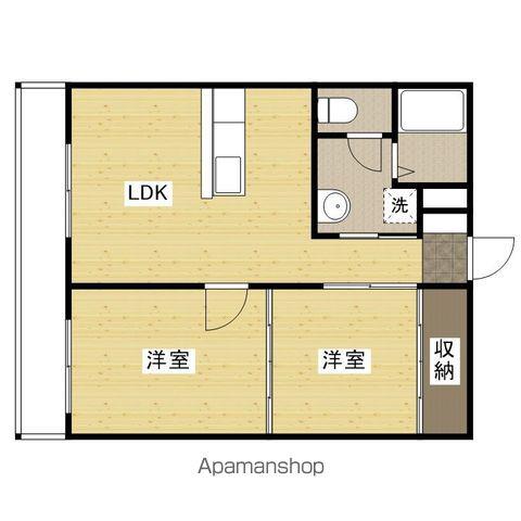 コーポ代(2LDK/2階)の間取り写真