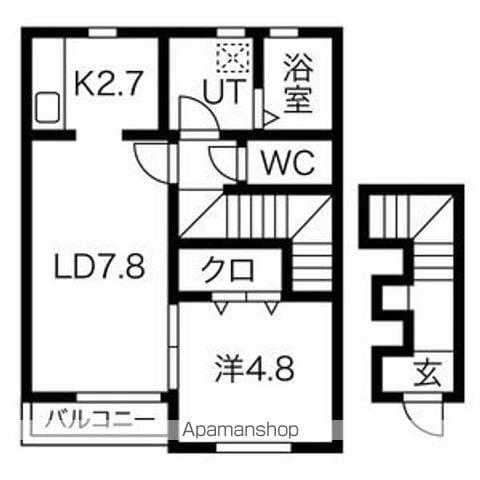 パトリア(1LDK/2階)の間取り写真