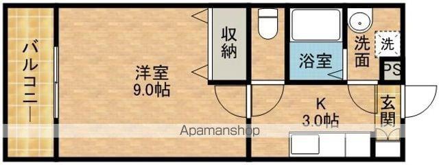 MONATIS Ⅱ(1K/1階)の間取り写真