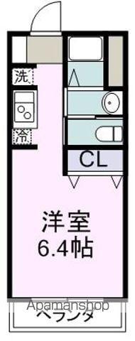 エアリー吉野町(ワンルーム/1階)の間取り写真