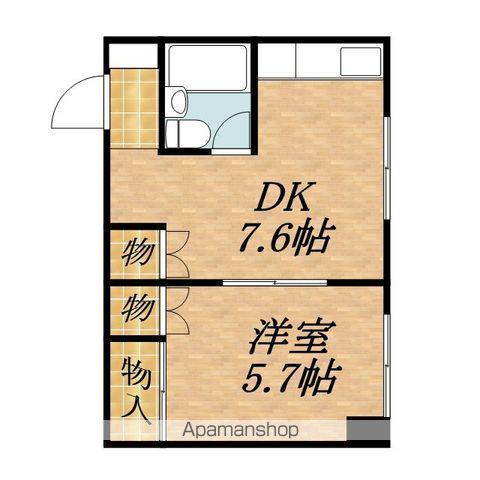 野々村ビル(1DK/4階)の間取り写真