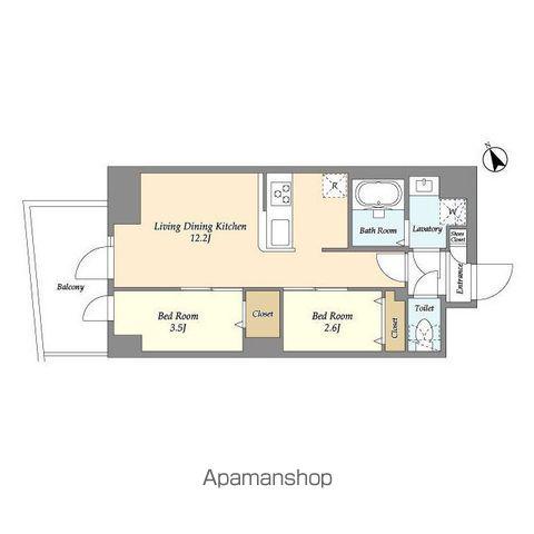 アルファコート曳舟2(2LDK/3階)の間取り写真