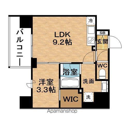 SEASONFLATSNAKAZAKI(1LDK/2階)の間取り写真