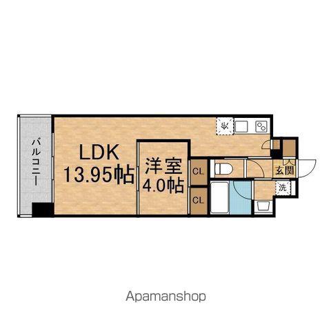 PREGIO SHIN-OSAKAEURO(1LDK/11階)の間取り写真