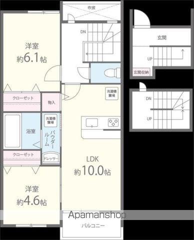 BENESTA久留米(2LDK/3階)の間取り写真