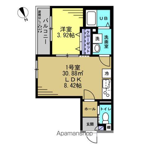 コンフォーティア(1LDK/3階)の間取り写真
