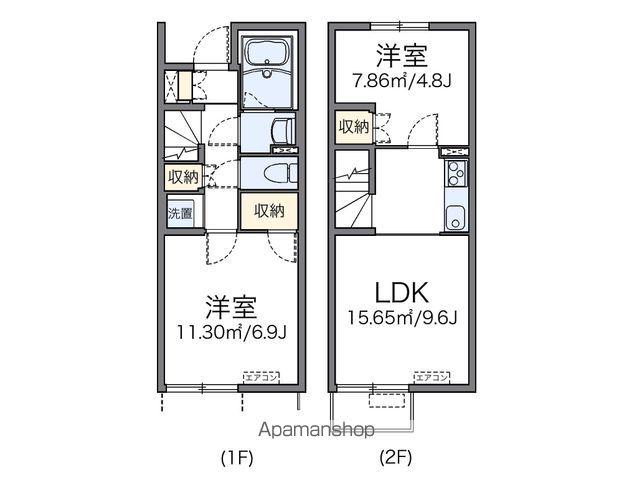 レオネクストHYT Ⅶ(1LDK/1階)の間取り写真