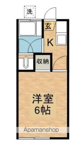 ハウス陽向(1K/2階)の間取り写真