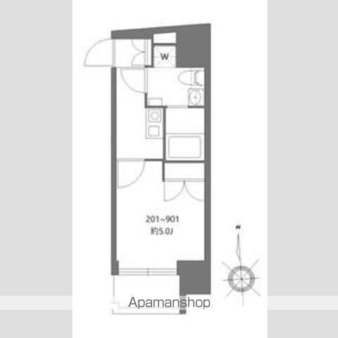 シティーウォーク練馬(1K/8階)の間取り写真