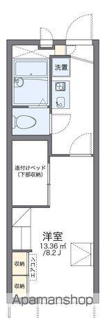 レオパレスブラン大分(1K/1階)の間取り写真