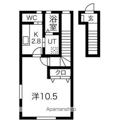FILOA(1K/2階)の間取り写真