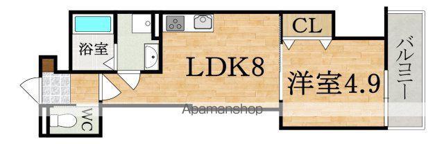 GRM富雄元町(1LDK/3階)の間取り写真