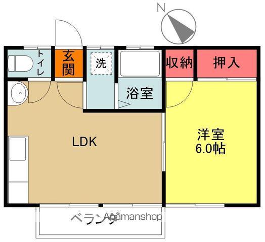 ジュネス諏訪(1LDK/1階)の間取り写真