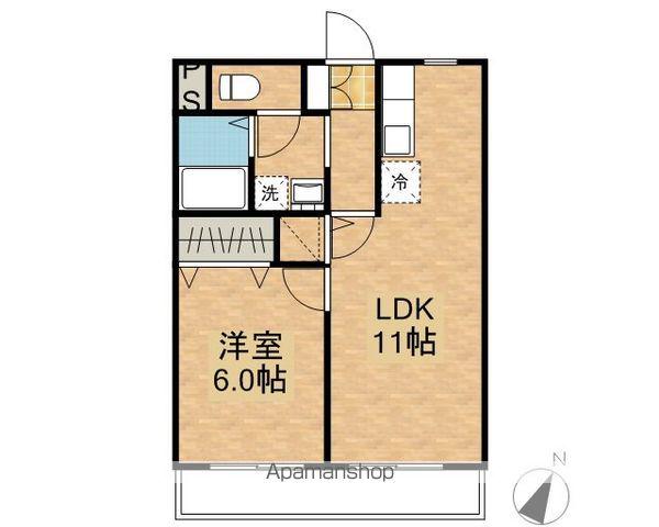 シャルマン堤(1LDK/3階)の間取り写真