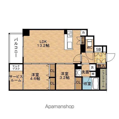 URBANEX天満橋サウス(2SLDK/10階)の間取り写真