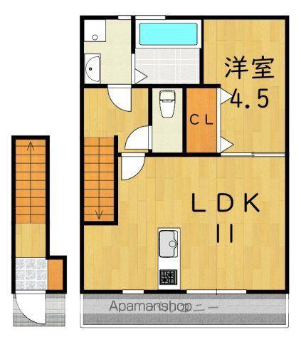 プチメゾン有井(1LDK/2階)の間取り写真