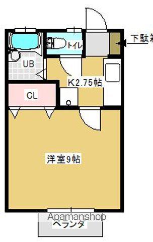 コーポラスファイブ(1K/1階)の間取り写真