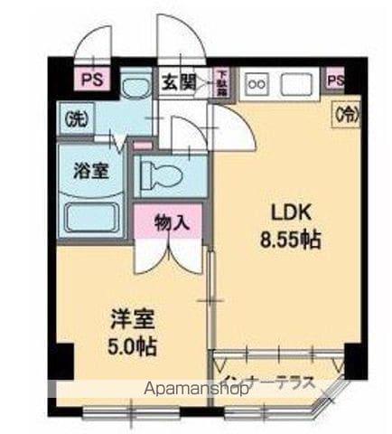 ビラージュ花屋町(1LDK/5階)の間取り写真