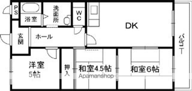 メゾン山本(3DK/3階)の間取り写真