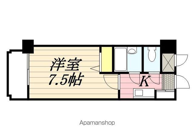 ラ・レジダンス・ド・パルム(1K/4階)の間取り写真