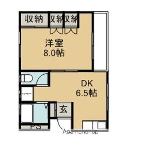 HALコーポ(1DK/1階)の間取り写真