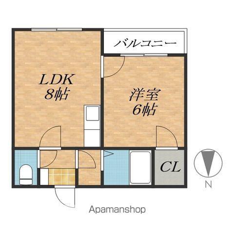 COMFORT KUSAKA(1LDK/2階)の間取り写真