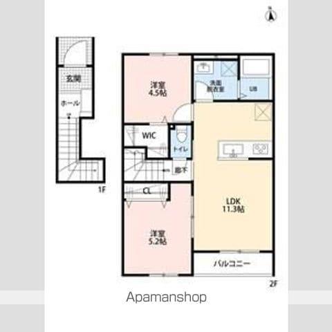 リーブルファイン松戸小金原(2LDK/2階)の間取り写真