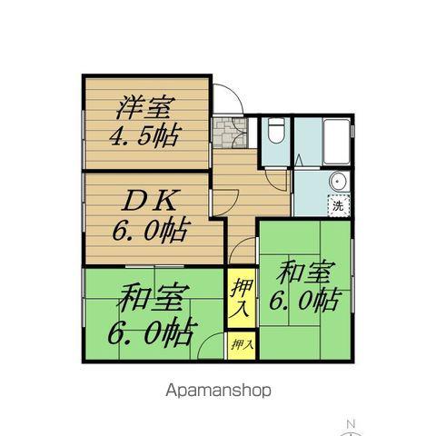 メゾン旭C棟(3DK/1階)の間取り写真