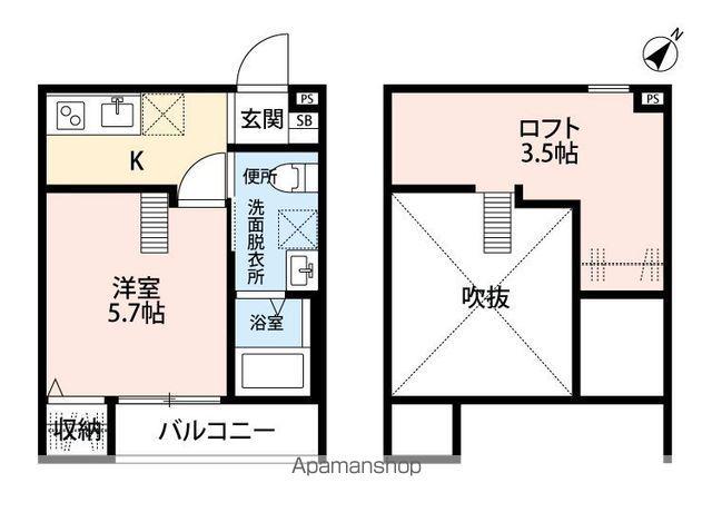 マクト北柏(1K/1階)の間取り写真
