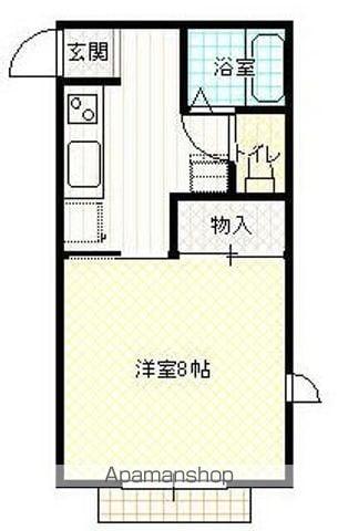 レジデンスK&M(1K/1階)の間取り写真