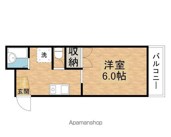 レークナウリバー2(1K/2階)の間取り写真