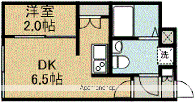 アスコット八幡(1DK/3階)の間取り写真