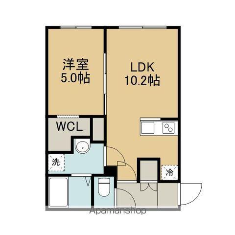 グローリア春日(1LDK/3階)の間取り写真