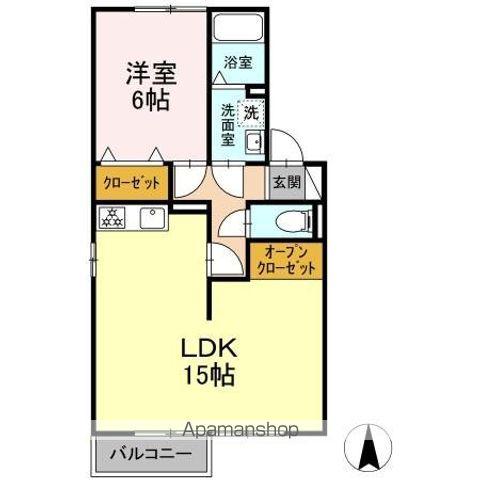 グレイシス(1LDK/1階)の間取り写真