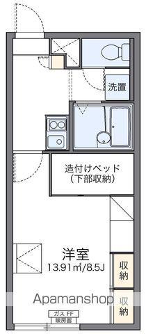レオパレス金堀16(1K/2階)の間取り写真