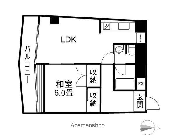リーベ石堂(1LDK/9階)の間取り写真
