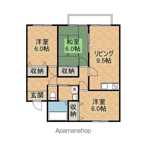 オーシャンビュー旭ヶ丘(3LDK/1階)の間取り写真