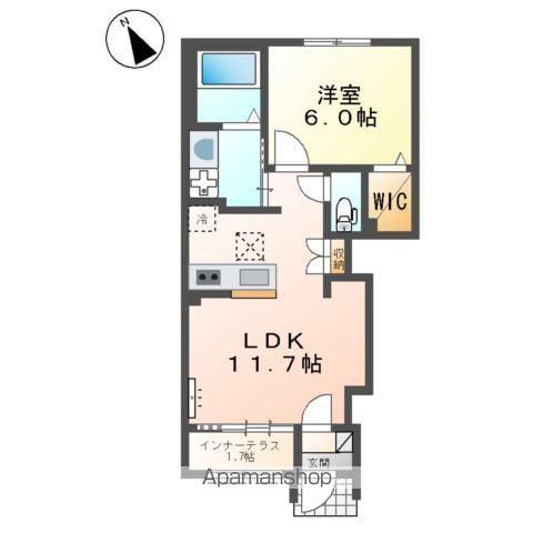 スターテラスⅡ東川口(1LDK/1階)の間取り写真