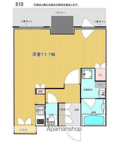プラウドタワー小岩ファースト(1K/7階)の間取り写真