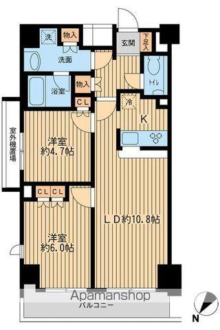 日本橋ファーストレジデンス(2LDK/12階)の間取り写真