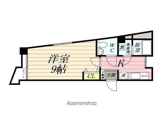 リブハピネス戸塚Ⅱ(1K/4階)の間取り写真
