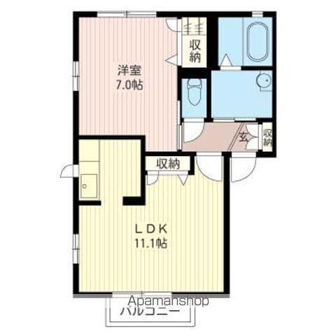 ブライトンティアラ(1LDK/1階)の間取り写真