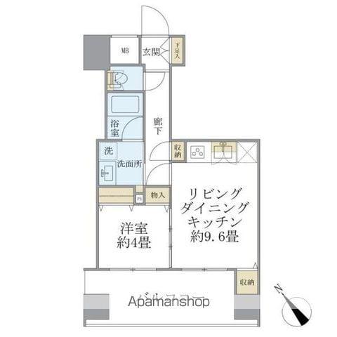 エミリブ東長崎(1LDK/7階)の間取り写真