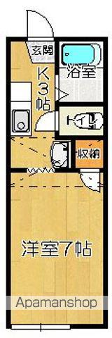 サニーライフ西多賀(1K/1階)の間取り写真