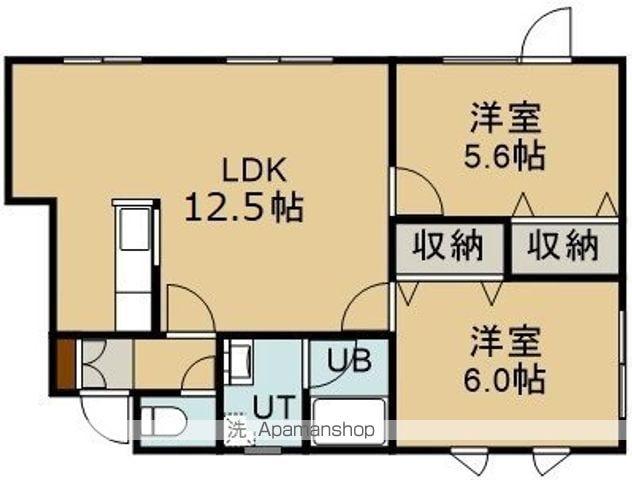 カーサ日吉(2LDK/1階)の間取り写真