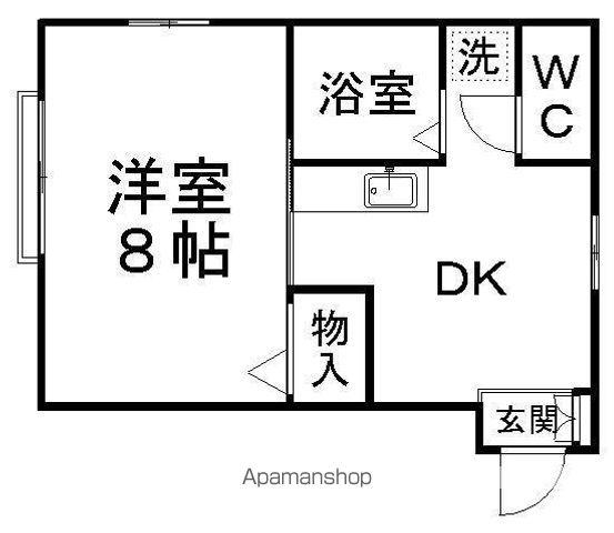 スペランサⅠ(1DK/1階)の間取り写真