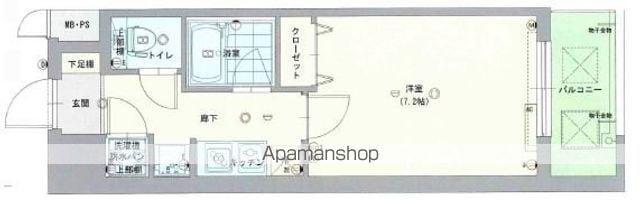 ピュアドームエクサイト博多(1K/9階)の間取り写真
