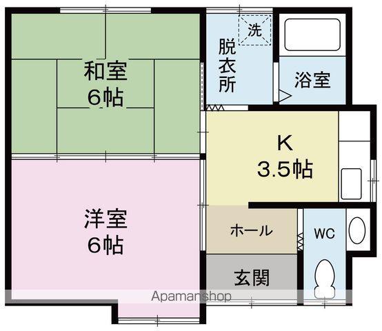 近鉄橿原線 田原本駅 徒歩7分 1階建 築54年(2K)の間取り写真