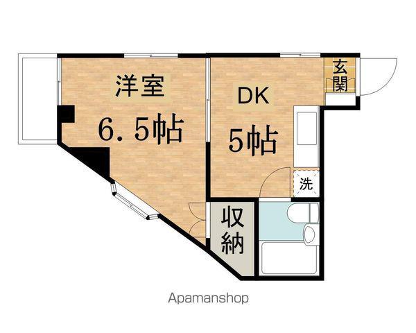 修栄マンション(1DK/2階)の間取り写真